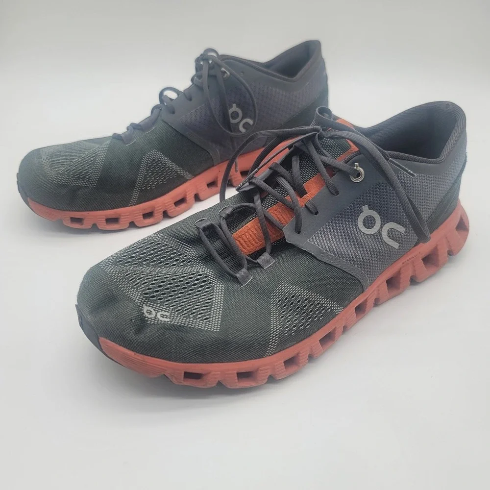 On Cloud CloudTec Running Shoes Gray Red Athletic Sneakers Men's US 10.5